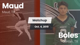 Matchup: Maud  vs. Boles  2019