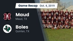 Recap: Maud  vs. Boles  2019