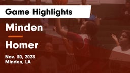 Minden  vs Homer  Game Highlights - Nov. 30, 2023