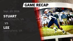 Recap: Stuart  vs. Lee  2016