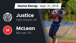 Recap: Justice  vs. McLean  2018