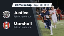 Recap: Justice  vs. Marshall  2018