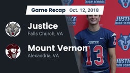 Recap: Justice  vs. Mount Vernon   2018