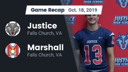 Recap: Justice  vs. Marshall  2019