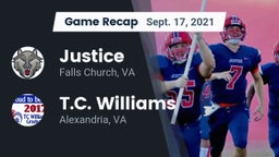 Recap: Justice  vs. T.C. Williams 2021