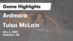 Ardmore  vs Tulsa McLain Game Highlights - Jan. 6, 2024