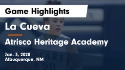 La Cueva  vs Atrisco Heritage Academy  Game Highlights - Jan. 3, 2020