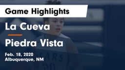 La Cueva  vs Piedra Vista Game Highlights - Feb. 18, 2020