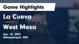 La Cueva  vs West Mesa  Game Highlights - Jan. 18, 2022