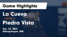 La Cueva  vs Piedra Vista  Game Highlights - Jan. 22, 2022