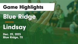 Blue Ridge  vs Lindsay  Game Highlights - Dec. 29, 2023