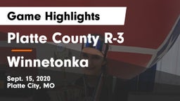 Platte County R-3 vs Winnetonka  Game Highlights - Sept. 15, 2020