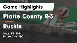 Platte County R-3 vs Ruskin  Game Highlights - Sept. 23, 2021