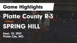 Platte County R-3 vs SPRING HILL  Game Highlights - Sept. 10, 2022