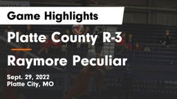 Platte County R-3 vs Raymore Peculiar  Game Highlights - Sept. 29, 2022