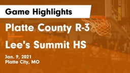 Platte County R-3 vs Lee's Summit HS Game Highlights - Jan. 9, 2021