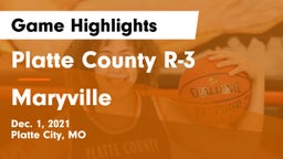 Platte County R-3 vs Maryville  Game Highlights - Dec. 1, 2021