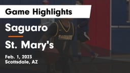 Saguaro  vs St. Mary's  Game Highlights - Feb. 1, 2023