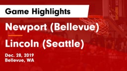 Newport  (Bellevue) vs Lincoln (Seattle) Game Highlights - Dec. 28, 2019