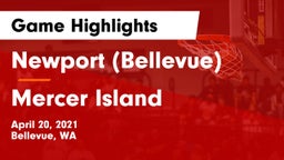 Newport  (Bellevue) vs Mercer Island  Game Highlights - April 20, 2021