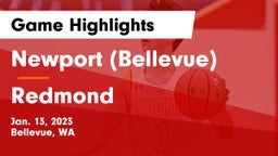 Newport  (Bellevue) vs Redmond  Game Highlights - Jan. 13, 2023