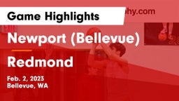 Newport  (Bellevue) vs Redmond  Game Highlights - Feb. 2, 2023