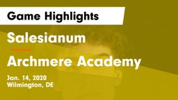 Salesianum  vs Archmere Academy Game Highlights - Jan. 14, 2020