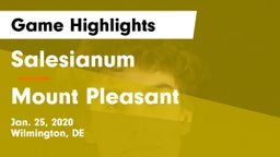Salesianum  vs Mount Pleasant  Game Highlights - Jan. 25, 2020