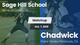 Matchup: Sage Hill School vs. Chadwick  2016