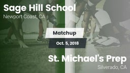 Matchup: Sage Hill School vs. St. Michael's Prep  2018