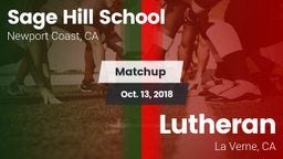 Matchup: Sage Hill School vs. Lutheran  2018