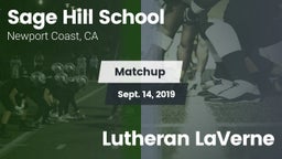 Matchup: Sage Hill School vs. Lutheran LaVerne 2019