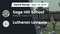 Recap: Sage Hill School vs. Lutheran LaVerne 2019