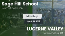 Matchup: Sage Hill School vs. LUCERNE VALLEY  2019