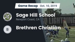 Recap: Sage Hill School vs. Brethren Christian 2019