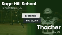 Matchup: Sage Hill School vs. Thacher  2019