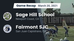 Recap: Sage Hill School vs. Fairmont SJC 2021