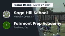 Recap: Sage Hill School vs. Fairmont Prep Academy 2021
