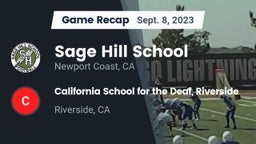 Recap: Sage Hill School vs. California School for the Deaf, Riverside 2023