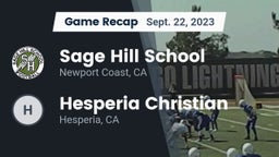 Recap: Sage Hill School vs. Hesperia Christian  2023
