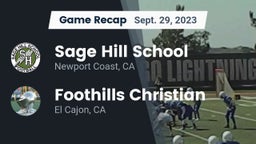 Recap: Sage Hill School vs. Foothills Christian  2023