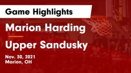 Marion Harding  vs Upper Sandusky  Game Highlights - Nov. 30, 2021
