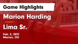 Marion Harding  vs Lima Sr.  Game Highlights - Feb. 5, 2022