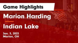 Marion Harding  vs Indian Lake  Game Highlights - Jan. 3, 2023