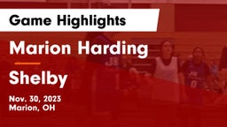 Marion Harding  vs Shelby  Game Highlights - Nov. 30, 2023