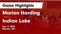 Marion Harding  vs Indian Lake  Game Highlights - Jan. 9, 2024