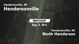 Matchup: Hendersonville High vs. North Henderson  2016