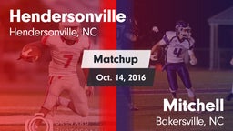 Matchup: Hendersonville High vs. Mitchell  2016