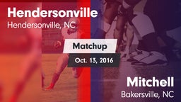 Matchup: Hendersonville High vs. Mitchell  2016