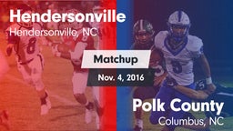 Matchup: Hendersonville High vs. Polk County  2016